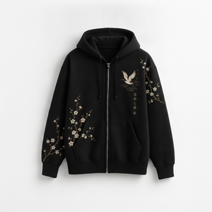 เสื้อฮู้ดผู้ชายสีน้ำเงินกรมท่า ผ้าฟลีซ ทรงโอเวอร์ไซส์ สไตล์ลำลอง สีพื้น มีกระเป๋า ดีไซน์สำหรับใส่ในฤดูใบไม้ร่วง ผลิตจากผ้าฝ้าย 100% เป็นมิตรต่อสิ่งแวดล้อม - Product Image 5