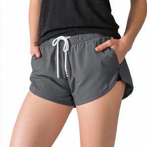 Shorts Deportivos para Mujer, 100% Poliéster, Secado Rápido, Cintura con Cordón, Shorts de Gimnasio Ligeros para Verano - Product Image 1