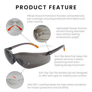 SA1926 lunettes de sécurité anti-buée transparentes sans monture - Product Image 4