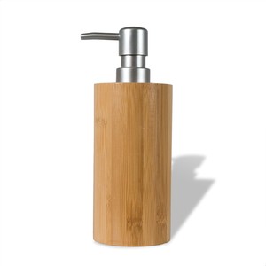 Sustainable Bamboo Eco Soap Dispensers with Stainless Steel <b>Pump</b> - Wholesale - Product Image 1