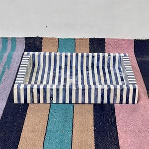 Plateau Feng Shui de Luxe Fait Main Écologique avec Incrustations en Os – Design Décoratif Élégant, Qualité Supérieure pour la Maison et la Cuisine (Idéal pour Servir) - Product Image 1