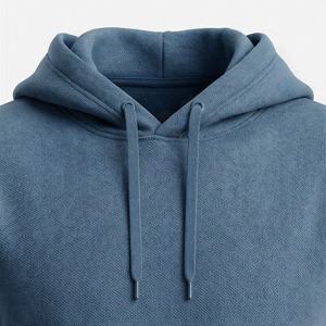 Sweat à capuche pour homme 100 % coton, design personnalisé, coupé-cousu, teint uni, 400 GSM, en molleton bouclette, style streetwear hiver, motif uni - Product Image 4