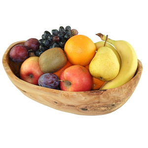 Frutero moderno de madera de acacia con pedestal, acabado natural, para cocina y mesa de comedor, tamaño personalizable, precio económico. - Product Image 3