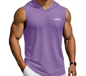 Camiseta Deportiva sin Mangas con Capucha para Hombre, Transpirable, de Secado Rápido, para Gimnasio y Running - Product Image 1