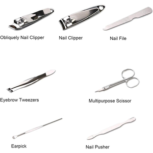 Premium Quality Luxurious Alloy Steel 7 in 1 Pedicure Kit Nail <b>File</b> Tweezers Scissor Beauty Care Instruments Boxed Set Portable - Product Image 3