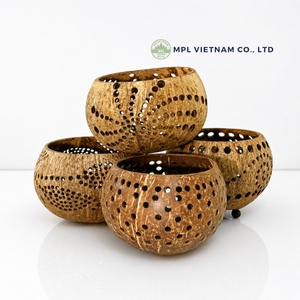 Handmade Coconut Shell Candle Holder Decorative <b>Lantern</b> Perforated Coconut <b>Lamp</b> for Home Wedding Party - Product Image 2