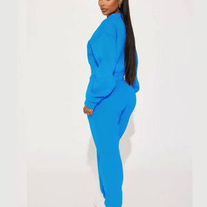 Econex Sports-Ensemble deux-pièces de gym d'hiver pour femme, veste à capuche, pantalon évasé à fermeture éclair et manches longues, jogging, grande taille, 2025 - Product Image 3