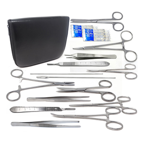 Kit d'instruments chirurgicaux professionnels pour étudiants en médecine avec pinces pour la pratique vétérinaire - Product Image 1