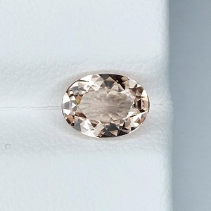 Morganite naturelle pêche, taille ovale, pierre précieuse lâche, qualité excellente, rare, rose, certifiée par un tiers, pour la fabrication de bijoux, bague, pendentif - Product Image 1