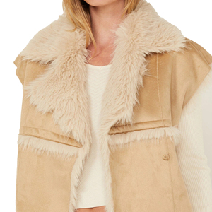 Women's Boutique Leather <b>Vest</b> Genuine Lambskin Private Label Factory Price Wholesale Manufacturer - Product Image 4