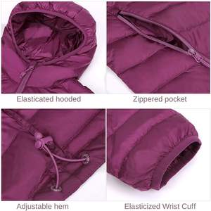 Chaqueta de Invierno para Mujer, Impermeable, Cortavientos, Transpirable, Ecológica, de Pana, con Logotipo, Ligera, con Capucha, Relleno de Algodón, con Detalles Desmontables - Product Image 4