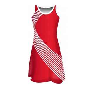 Robe sur mesure sans manches, uniforme de netball entièrement imprimé, jupes imprimées par sublimation, vêtements de sport - Product Image 2