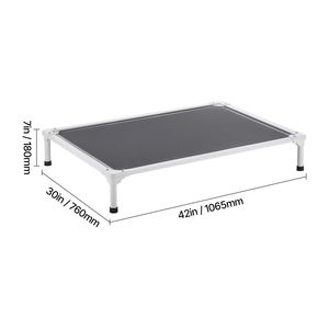 Portable <b>Raised</b> <b>Dog</b> Cot with Aluminum Tube Metal Frame Breathable Textilene Mesh for Large <b>Dogs</b> Elevated <b>Dog</b> <b>Bed</b> for Indoor Use - Product Image 5