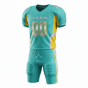 Custom American Football Uniform Set Sublimated Football Jersey and Pants Breathable Polyester Team Sports Wear - Product Image 2
