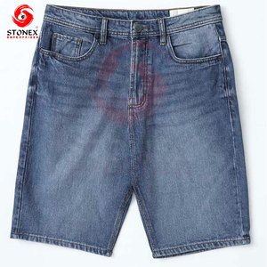 Shorts en jean déchiré pour homme, taille mi-haute, effet délavé, style streetwear, décontracté, été - Product Image 1