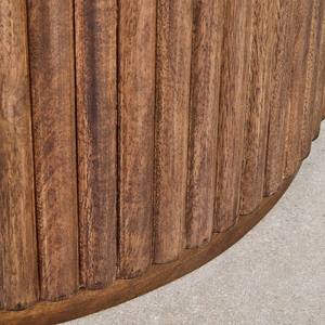 Mesa de centro redonda Vandana Grand Pebble Ø90 cm en mármol y madera de mango Giselda - Product Image 4