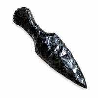 Figurine en forme de flèche en obsidienne noire, pierre d'agate naturelle écologique, vente en gros, pour le Nouvel An chinois, la Saint-Valentin, Gujarat