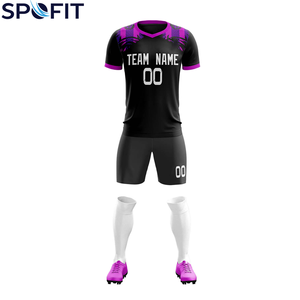 Ensemble complet d'uniformes de football personnalisés pour hommes, maillot de football en polyester respirant, kit d'entraînement à séchage rapide, vêtements de football d'équipe - Product Image 2