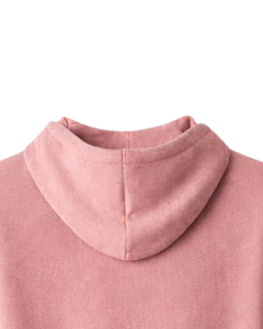 Sudadera con Capucha Rosa Polvoriento para Mujer, de Algodón y Felpa, con Bordado Floral, Estilo Casual Urbano, Venta al por Mayor de Fábrica OEM - Product Image 6