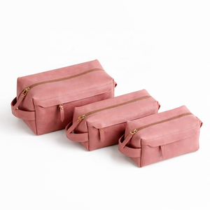 Sacs à cosmétiques en cuir de qualité supérieure, design élégant, fermeture éclair, pour fards à paupières, rouges à lèvres, sacs à cosmétiques en cuir. - Product Image 6
