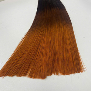Cabello Virgen Vietnamita Liso de Alta Calidad al por Mayor a Precio de Fábrica para Mujeres, Color Naranja Degradado - Product Image 4
