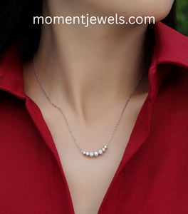 Collier pendentif en moissanite, argent S925 plaqué or 18 carats, chaîne à maillons ronds, bijoux pour mariage, fiançailles, cadeau d'anniversaire - Product Image 3