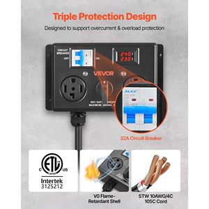 Interruttore Manuale per Ricarica EV NEMA 14-30P 14-30R 14-50R 24A Max 240V, Sdoppiatore di Alimentazione con Interruttore per Asciugatrice, Pronto per la Ricarica EV - Product Image 4