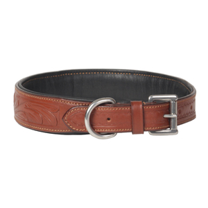 Collar de Cuero para Perro Grande, Tallado a Mano, Acolchado, de Cuero Genuino de Búfalo, Ajustable, Resistente, con Diseño de Concho - Product Image 6