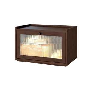 Boîte à pain en métal noir brillant avec poignée en acier inoxydable - Conteneur de rangement pour pain en acier moderne pour comptoir de cuisine - Product Image 5