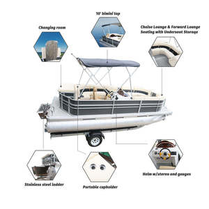 Fabricante de botes pontón de lujo, ligeros, para fiestas, recreativos, deportivos y de pesca, para 10, 12 o 16 personas. - Product Image 4