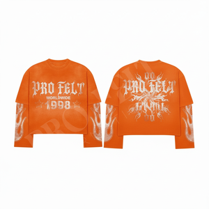 Camiseta de Manga Corta Doble con Diseño de Logotipo Personalizado con Pedrería, Estilo Urbano, Casual, Hip Hop, Retro, Cuello Redondo, para Hombre, 100% Algodón - Product Image 6