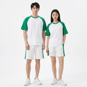 เสื้อยืดคอกลมฮิปฮอปผ้าฝ้าย 100% สีตัดกัน เสื้อยืดแร็กแลนโปโล เสื้อยืดสตรีทแวร์สำหรับผู้ชายและผู้หญิง - Product Image 2