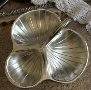 Tazón de Servir de Aluminio de 3 Secciones con Cuchara, Plato Decorativo para Servir Bocadillos, Nueces, Dulces, Frutos Secos, Centro de Mesa - Product Image 5