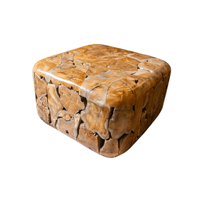 ARTERRA Luxury Handcrafted Rustic Teak Root <b>Cube</b> <b>Coffee</b> <b>Table</b> Eco-Friendly Durable Artisan Living Room Furniture Combining - Product Image 1