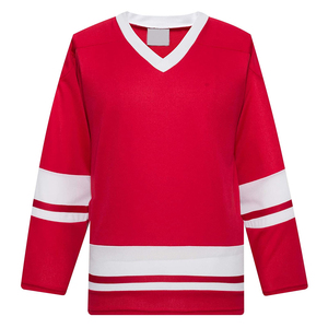 Men's Ice Hockey Jersey QASWA SPORTS Front Logo 100% Cotton Slim <b>Fit</b> <b>V</b>-neck Short Sleeve Breathable Sport Shirt - Product Image 1