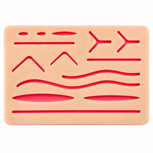 MJW 14 Wound Coussin d'entraînement à la suture en silicone à 3 couches, modèle réaliste de formation à la suture chirurgicale pour étudiants en médecine, certifié CE - Product Image 2