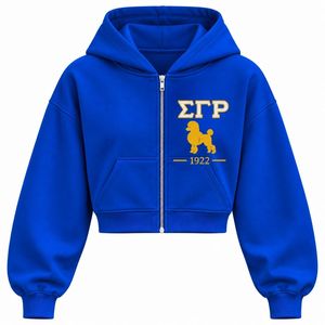Sudadera con capucha corta con cremallera para mujer al por mayor, chaqueta con capucha y cremallera completa personalizada para mujer, ropa de moda casual de manga larga para streetwear - Product Image 1