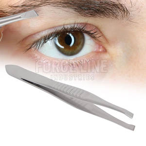 Stainless Steel Eyebrow Tweezers Slanted Tip Wholesale OEM <b>Beauty</b> <b>Tool</b> Professional Precision Eyebrow Tweezers - Product Image 5
