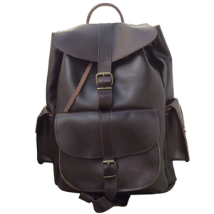 Handmade Brown <b>Leather</b> <b>Backpack</b> Women College Travel <b>Large</b> Rucksack Bag - Product Image 3