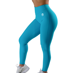 Leggings pour femmes taille mi-haute à effet froncé au dos, sculptants, extensibles, pour le sport, le fitness et le yoga - Product Image 2