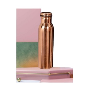 Bouteille d'eau en cuivre pur faite à la main Logo personnalisé Capacité de 500ml Boire directement pour adultes pour grimper à l'extérieur - Product Image 1