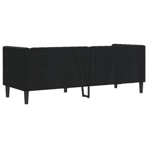 Canapé Chesterfield 3 places en velours noir 100% polyester pour salon - Product Image 6