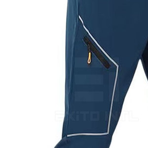 Men's Straight Casual <b>Trousers</b> with Side Pockets Breathable 100% Cotton Lightweight Workwear for Custom Wear - Product Image 6