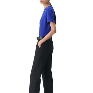 Women Premium Blue Cotton T Shirt Soft Casual Crew Neck Short Sleeve Tee OEM ODM Manufacturer Custom Wholesale Bulk StylePro - Product Image 3