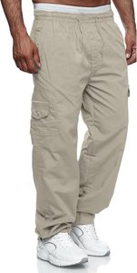 Pantalon cargo pour homme, coupe décontractée, pantalon de sport, jogging, pantalon de survêtement avec cordon de serrage, pantalon d'extérieur avec poches - Product Image 2