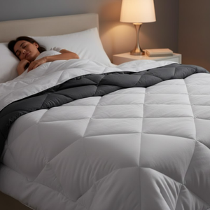 Couette moderne en microfibre pêche toutes saisons |   Couverture ultra douce, écologique et lavable en machine pour lit double king size |   Long - Product Image 2