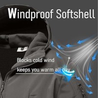 Veste Softshell Personnalisée en Toile pour Homme, Doublure Polaire, Imperméable, à Capuche, Blocs de Couleurs, Fermeture Éclair Intégrale, Manteau Chaud d'Hiver pour le Streetwear et l'Extérieur