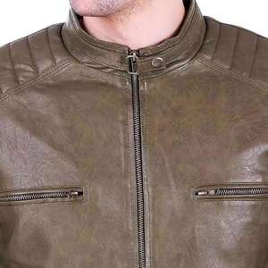 Chaqueta de cuero genuino de alta gama para motociclistas, con logotipo personalizado, abrigo de moda para hombre, de piel de oveja, para invierno y actividades al aire libre. - Product Image 4
