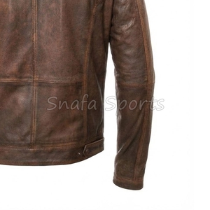 Chaqueta de Cuero Sintético Casual para Hombre, Talla Grande, con Cierre, Corte Ajustado, para Otoño e Invierno, Estilo Motociclista - Product Image 5