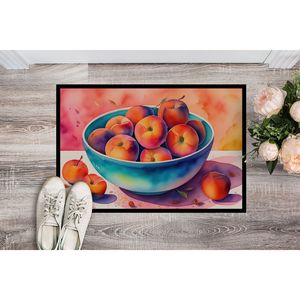 Felpudo antideslizante para interiores/exteriores de melocotones coloridos, pila baja lavable, 24H X 36W para alfombrilla para puerta delantera de entrada - Product Image 2